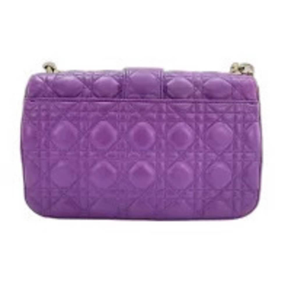 Christian Dior Miss Leather Shoulder Bag Purple